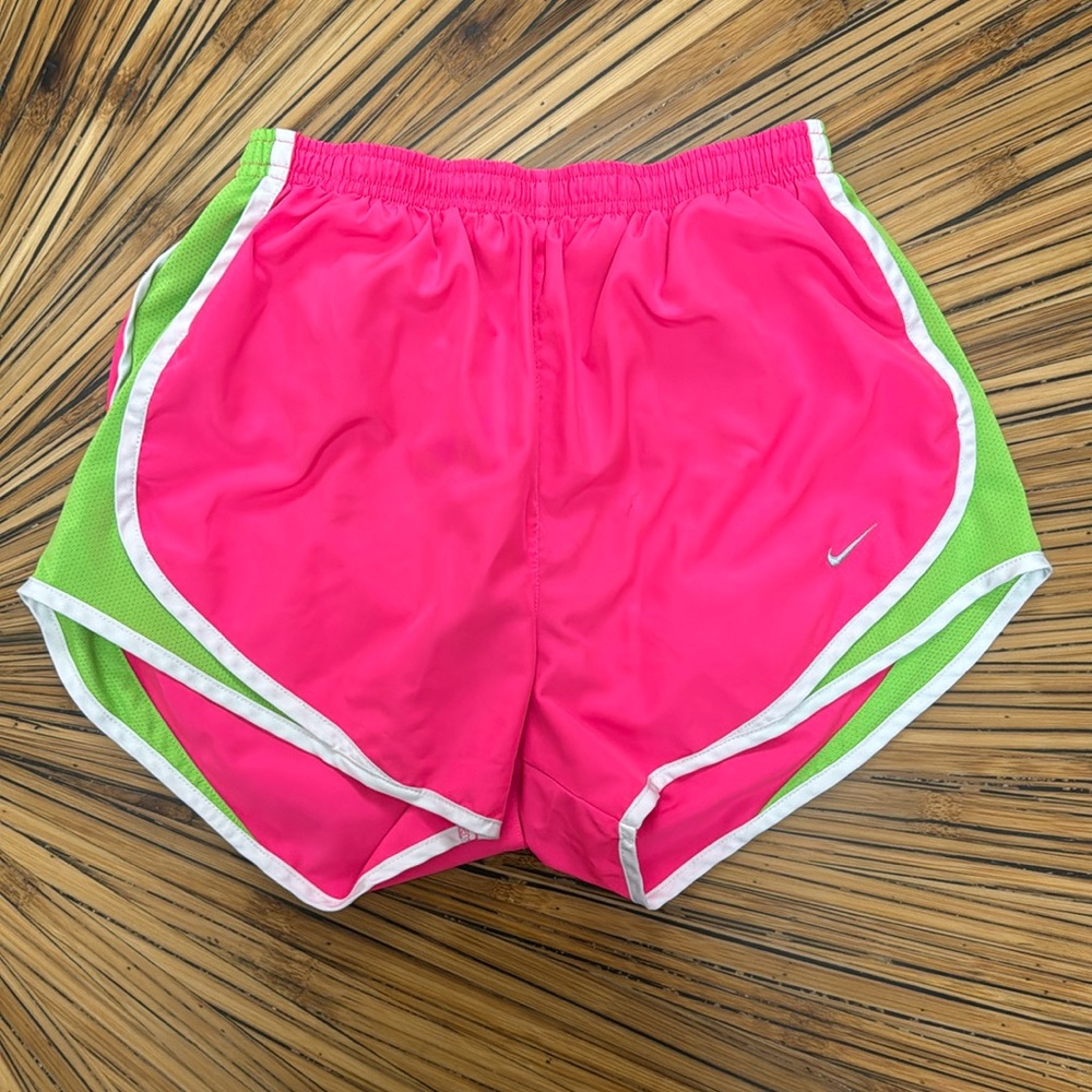 Nike Pink And Green Running Shorts Gem
